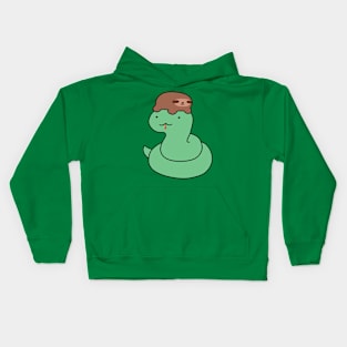 Snake and Tiny Sloth Kids Hoodie